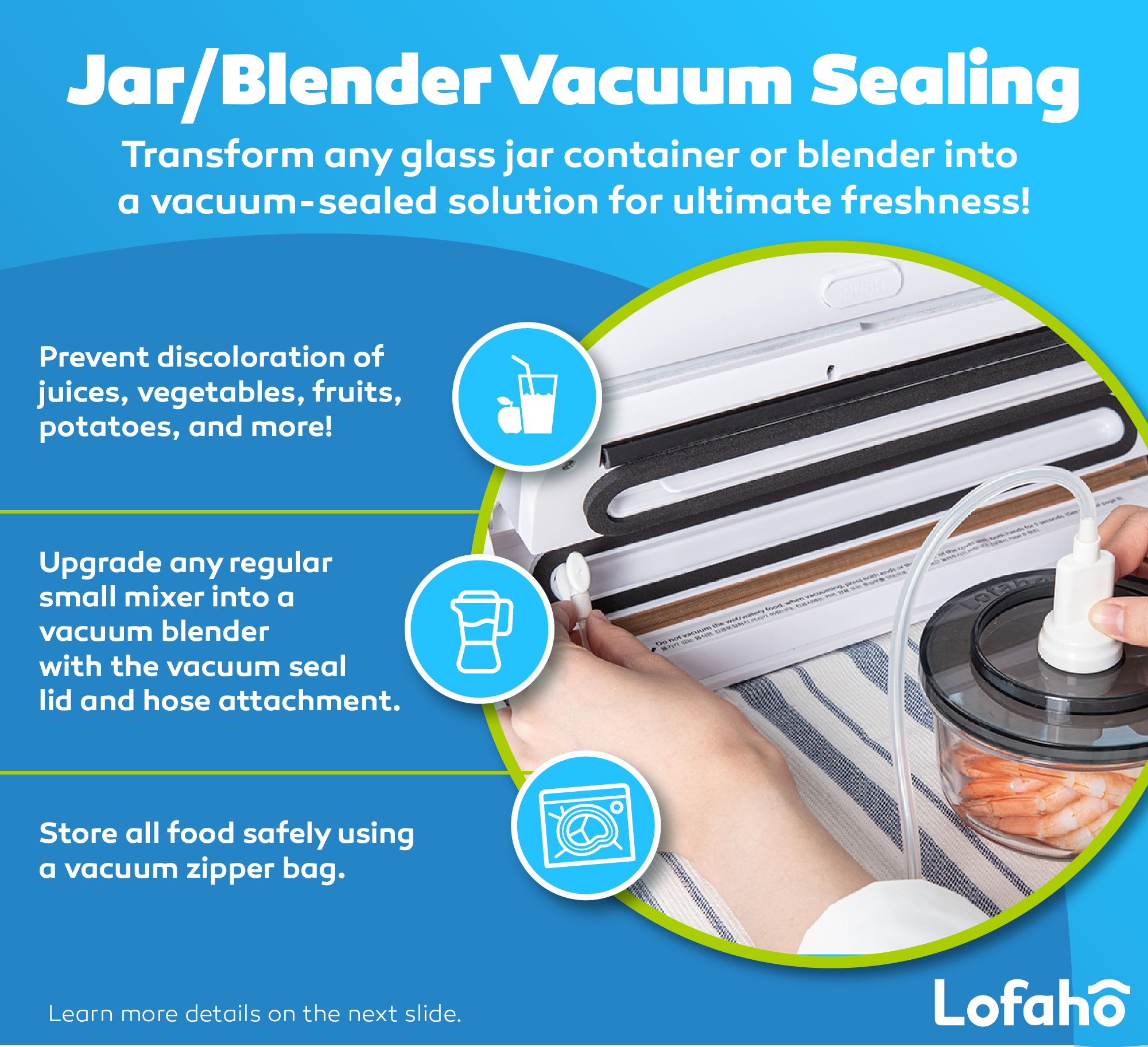 3-in-1 Vacuum Packaging Machine with Tray & Jar Sealer | Lofaho