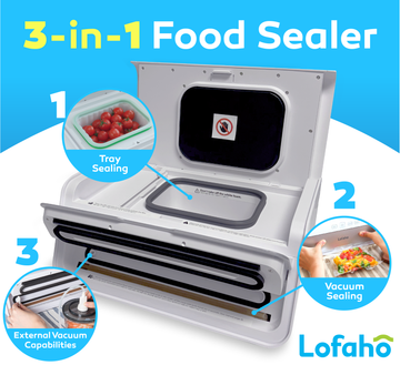 3-in-1 Vacuum and Tray Sealer Machine