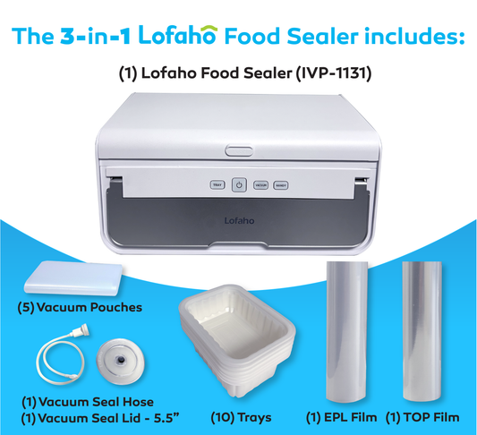 Lofaho 3-in-1 Magic Vacuum Sealer Machine for Food Storage