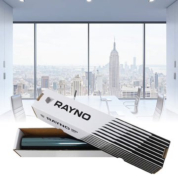 Rayno UV Blocking Window Film - Platinum 35% Insulation Sun Control Reflecting Protection Wrap - Energy Saving Film for Homes Offices Businesses - Light Filtering - Blue Charcoal Tinted