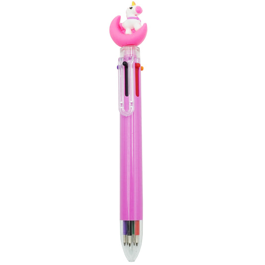 PlayWhatever Cute Cartoon Moon Unicorn Ballpoint Pens Multi-color Press Ball Pen for Student Korean Stationery