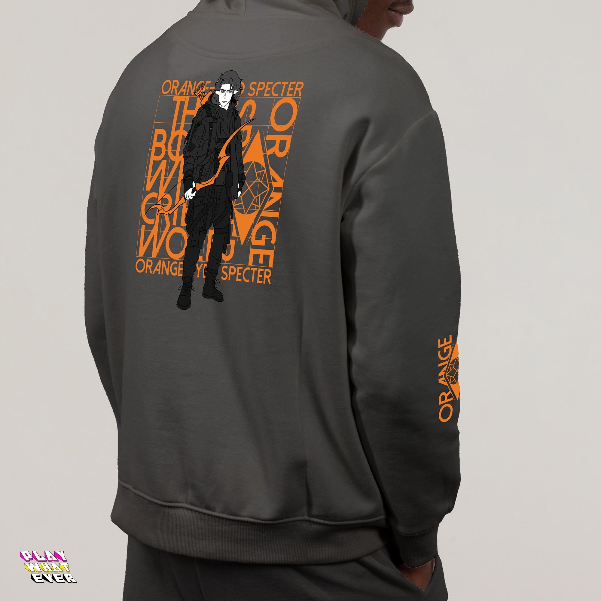 PlayWhatever The Orange Spectre Hooded Sweatshirt