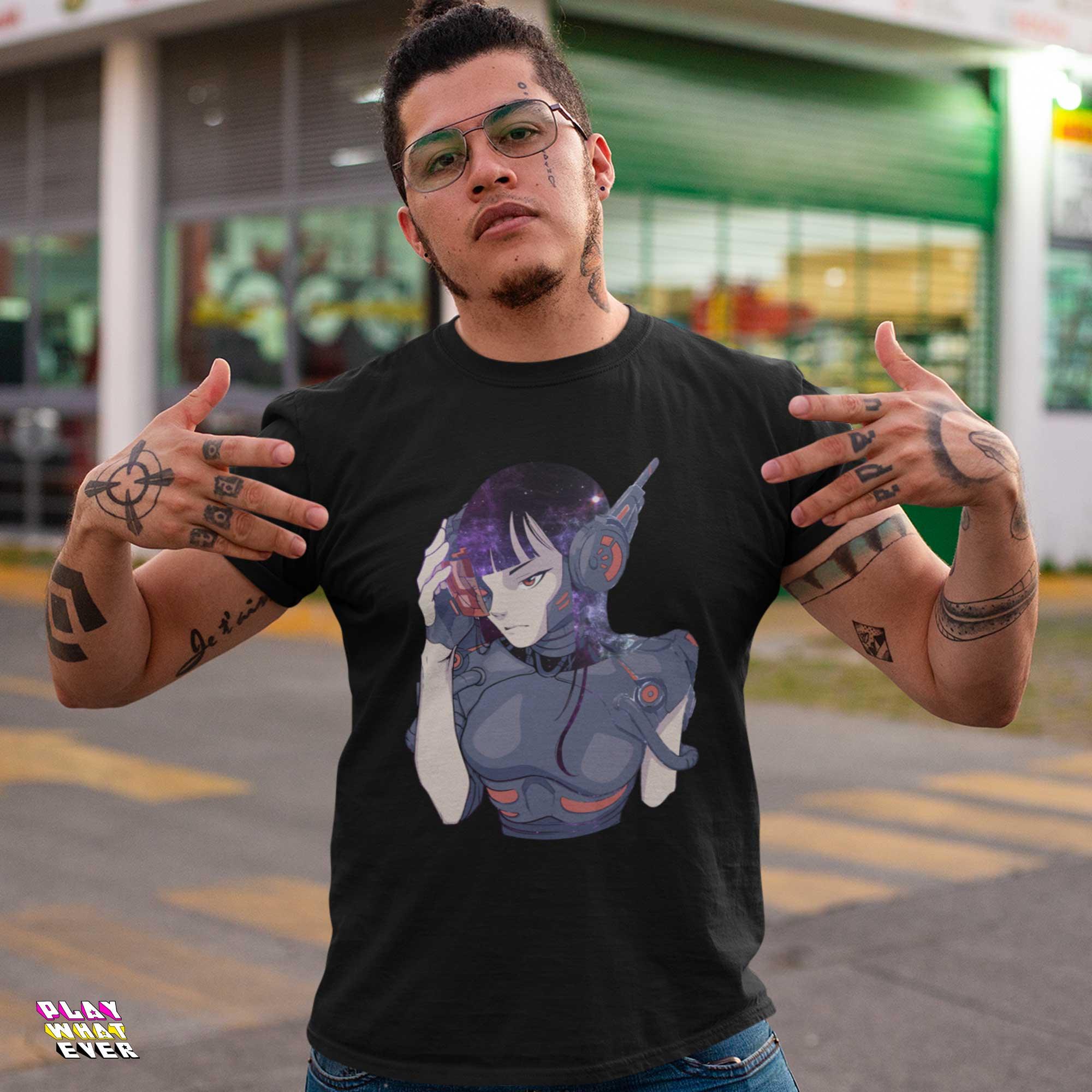 PlayWhatever Cosmic Battle Anime T-Shirt