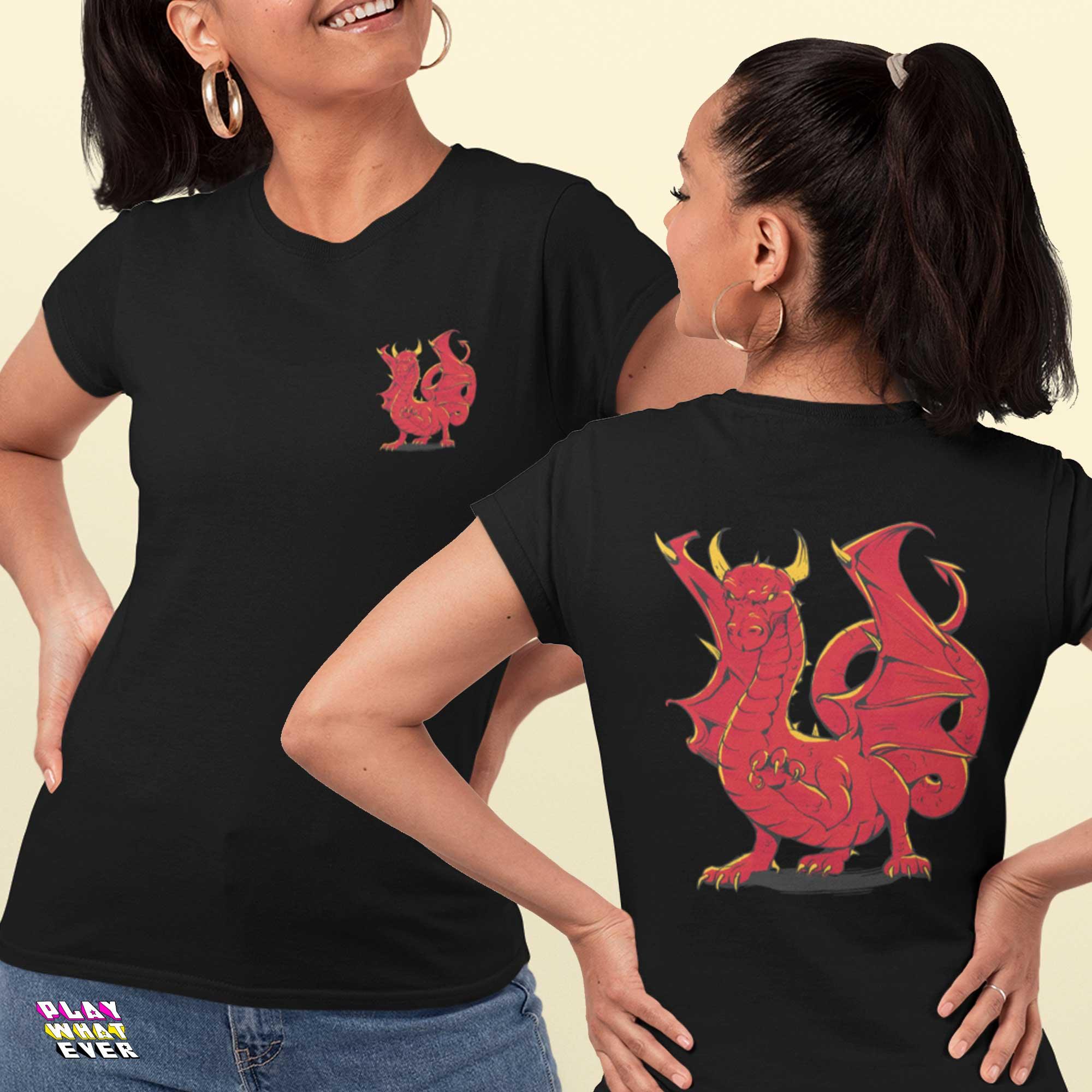 PlayWhatever Flaming Dragon Unisex T-Shirt