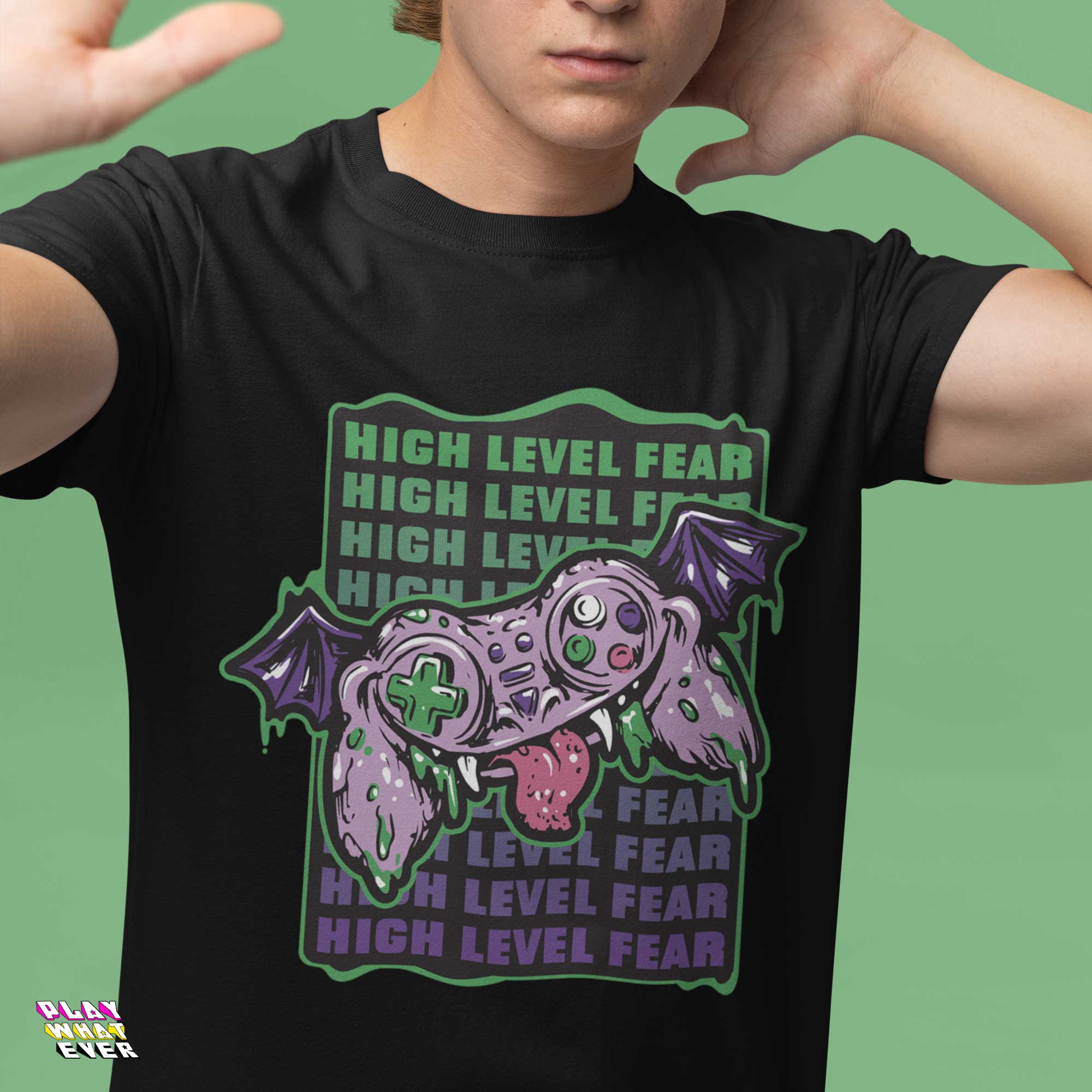 PlayWhatever High Level Fear Zombie Bat Controller Shirt