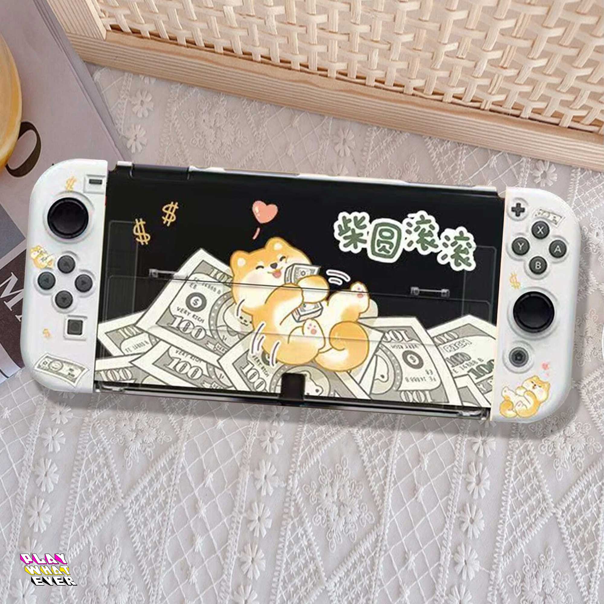 PeppermintOne Rich Pup Money Rolling Nintendo Switch Case