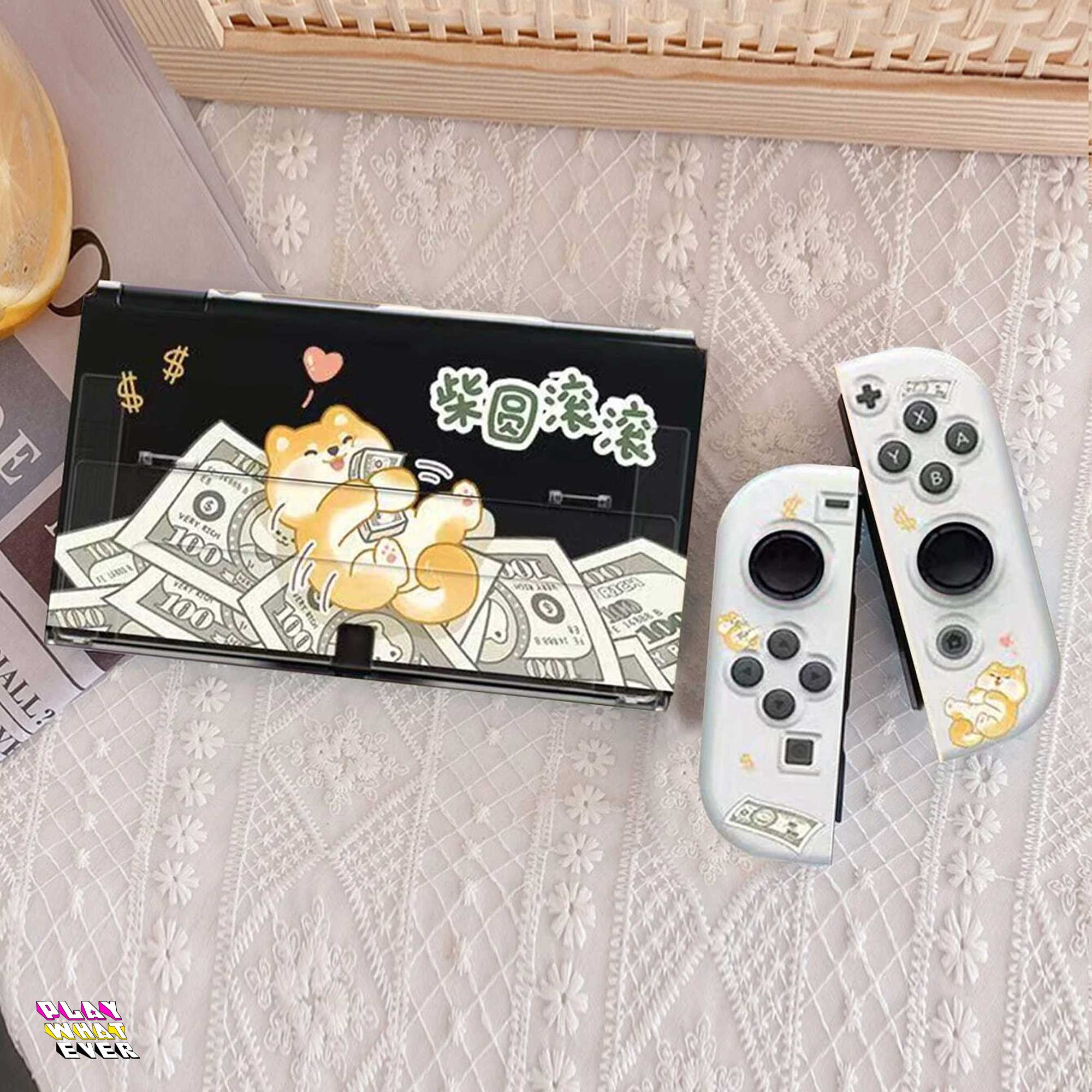 PeppermintOne Rich Pup Money Rolling Nintendo Switch Case