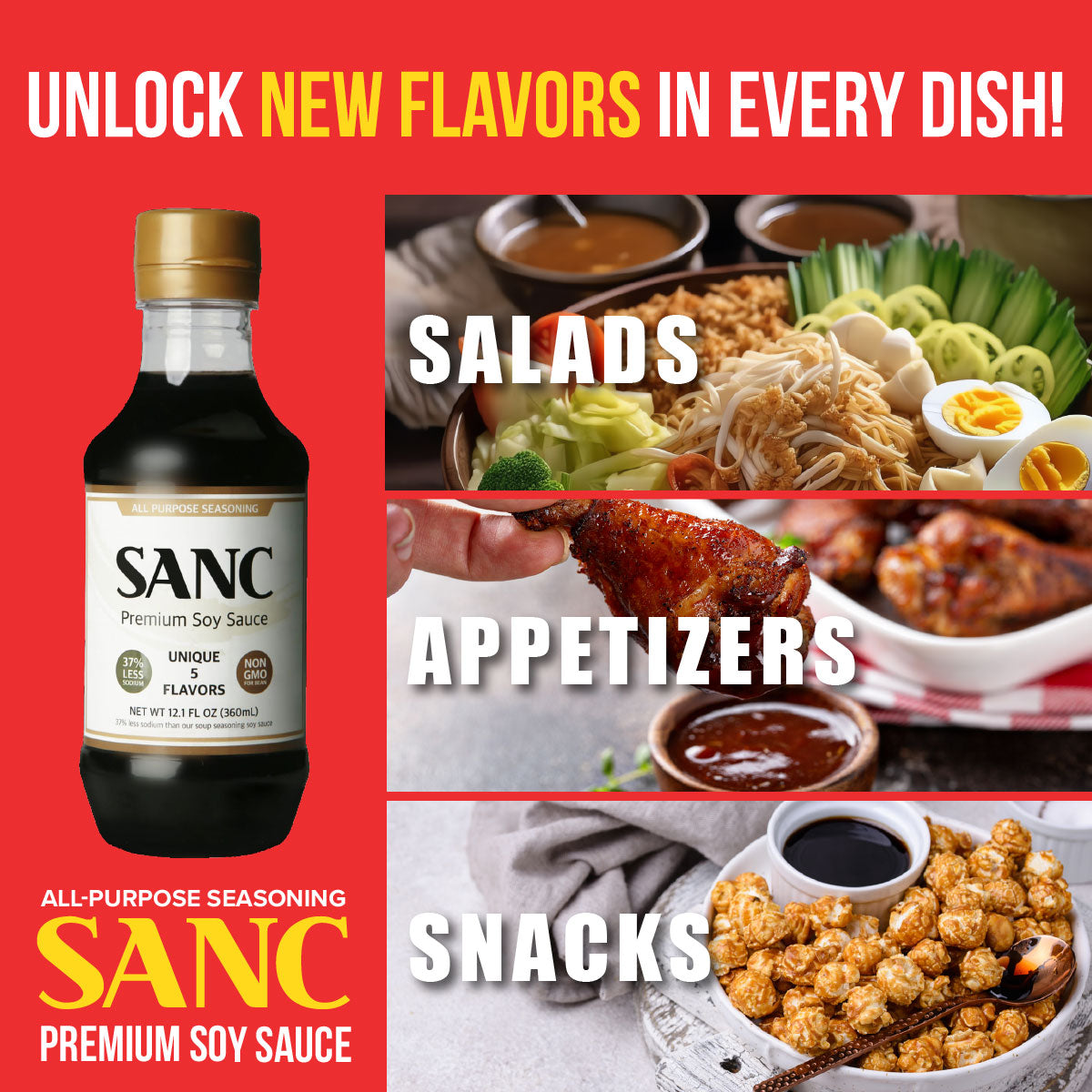 SANC Premium Soy Sauce - Naturally Fermented & Aged