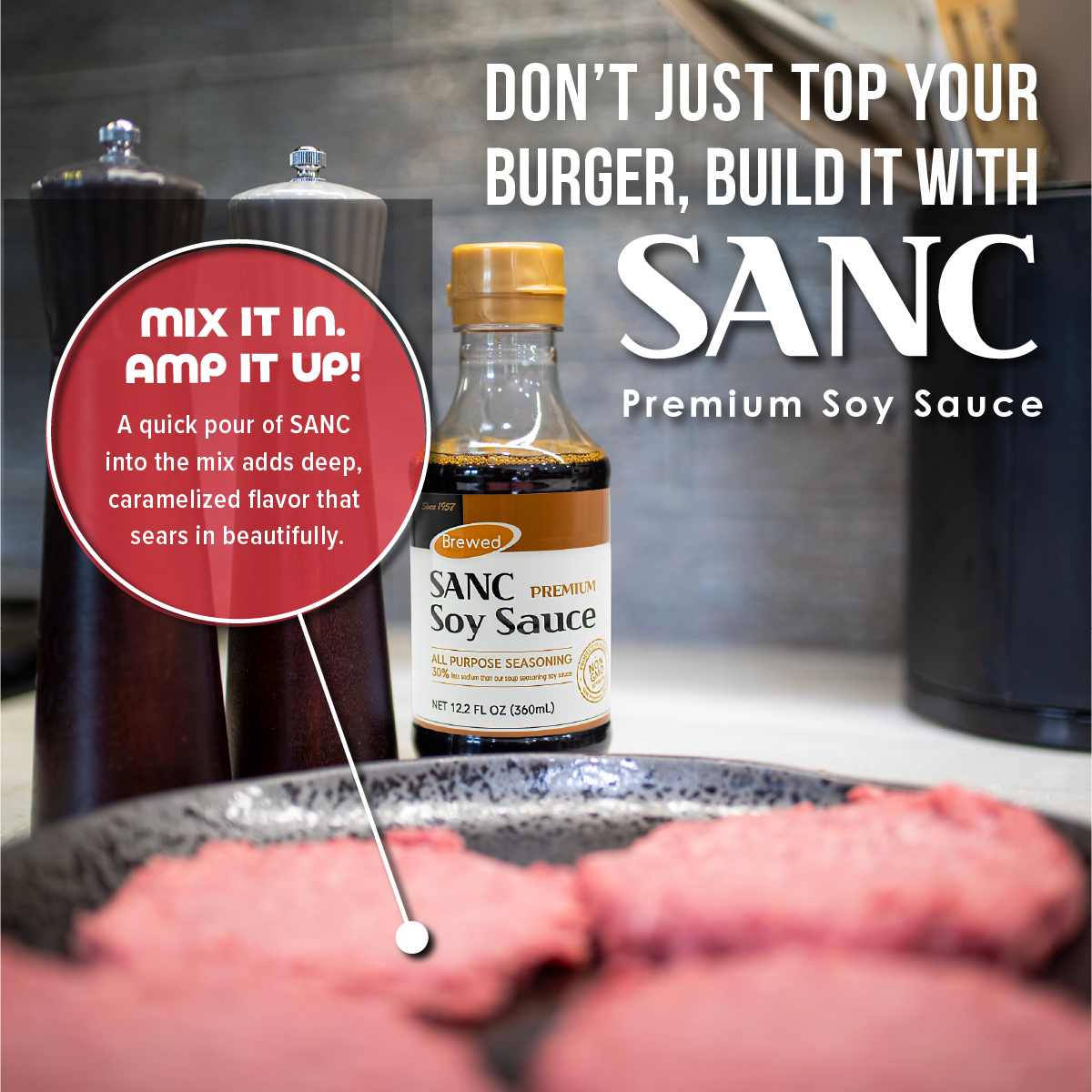 SANC Premium Soy Sauce - Naturally Fermented & Aged