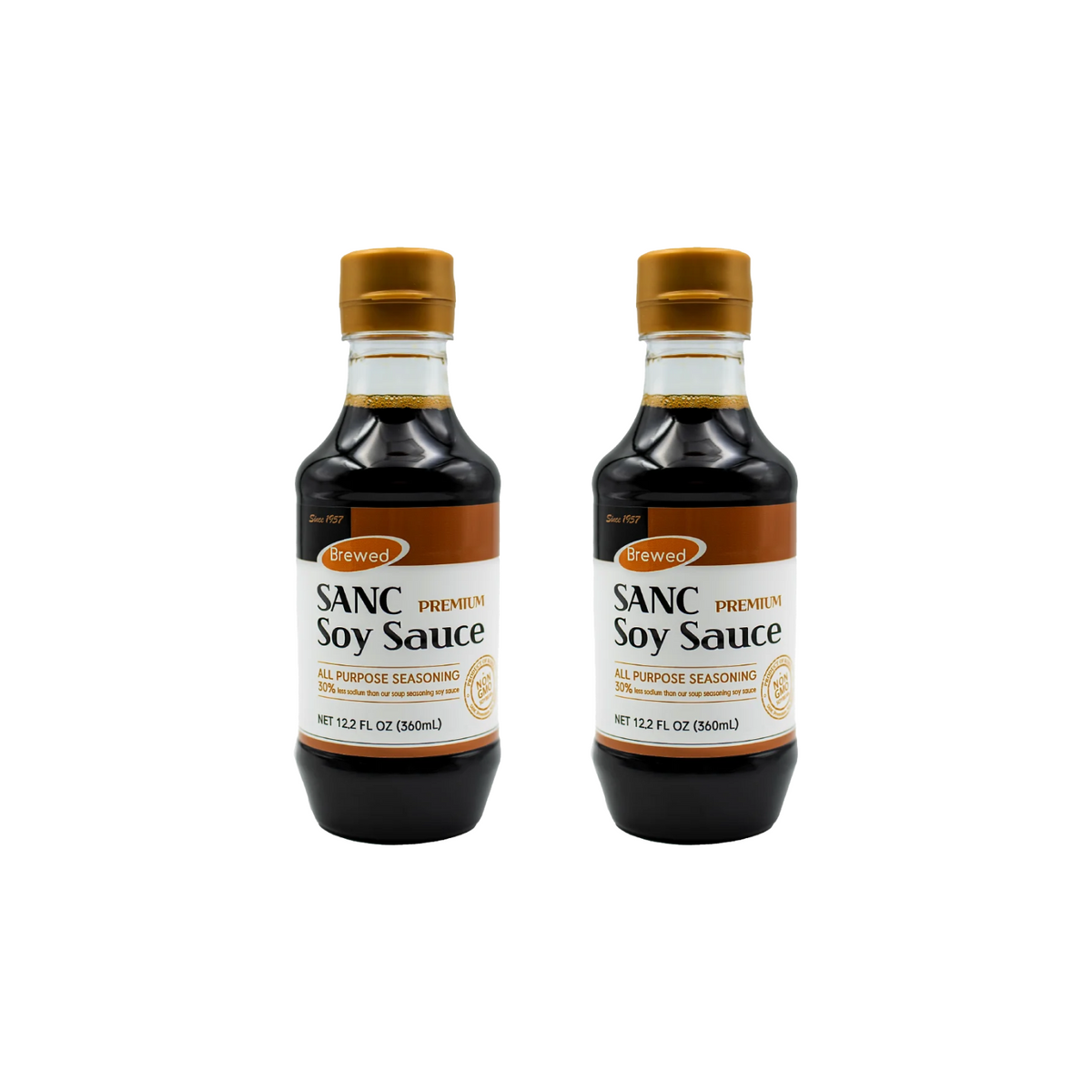 SANC Premium Soy Sauce – Naturally Brewed Since 1957 (2 Bottles)
