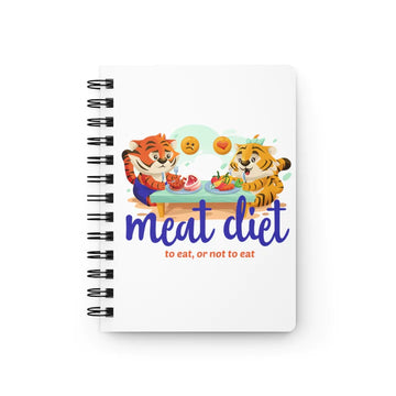 ConnectingHope Lined Hardcover Notebook - Meat Diet Kai & Kika Journal Notebook - 5" x 7" Mini Spiral Bound Notebooks for Fitness, Diets, School, Work, To-Do Lists, and More