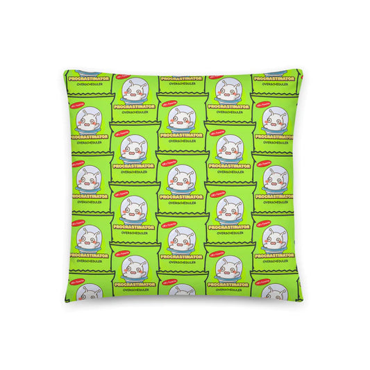 ConnectingHope Decorative Throw Pillows - Procrastinator Unfinished Business Overscheduler Alien Couch Cushion - 18" x 18" / 22" x 22" Soft Pillow Inserts with Case