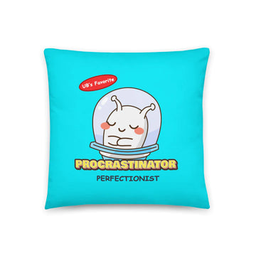 ConnectingHope Decorative Throw Pillows - Procrastinator Unfinished Business Perfectionist Alien Couch Cushion - 18" x 18" / 22" x 22" Soft Pillow Inserts with Case