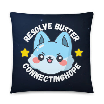 ConnectingHope Decorative Throw Pillows - Resolve Buster Space Hunter Couch Cushion - 18" x 18" / 22" x 22" Soft Pillow Inserts with Case - Machine Washable Sofa Pillows with Hidden Zipper