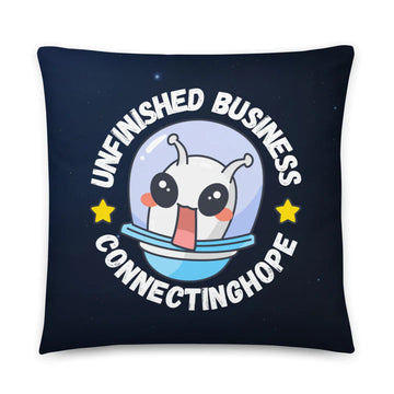 ConnectingHope Decorative Throw Pillows - Unfinished Business Alien Couch Cushion - 18" x 18" / 22" x 22" Soft Pillow Inserts with Case - Machine Washable Sofa Pillows with Hidden Zipper