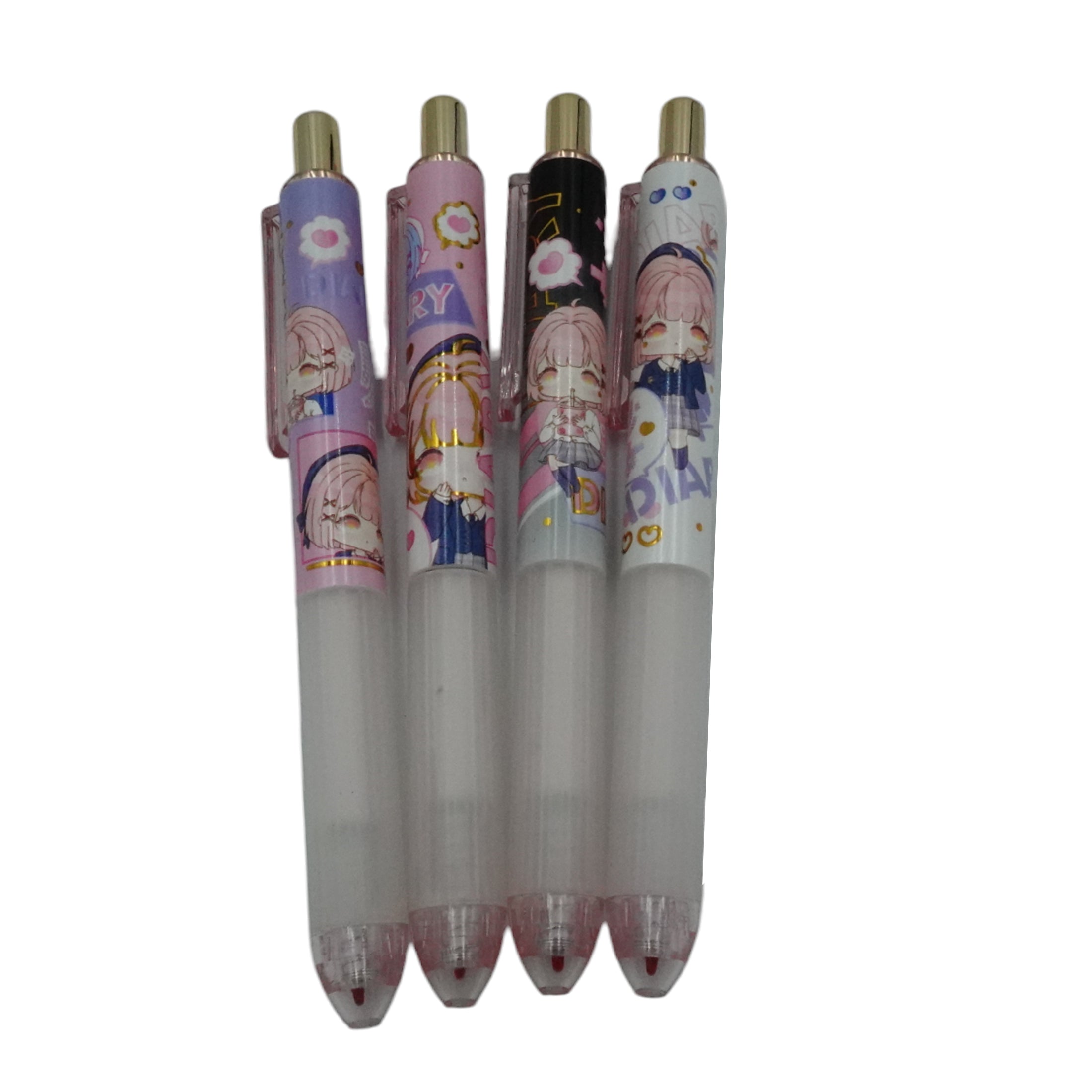 Chibi Anime Cute Pink Hair Girl Pen