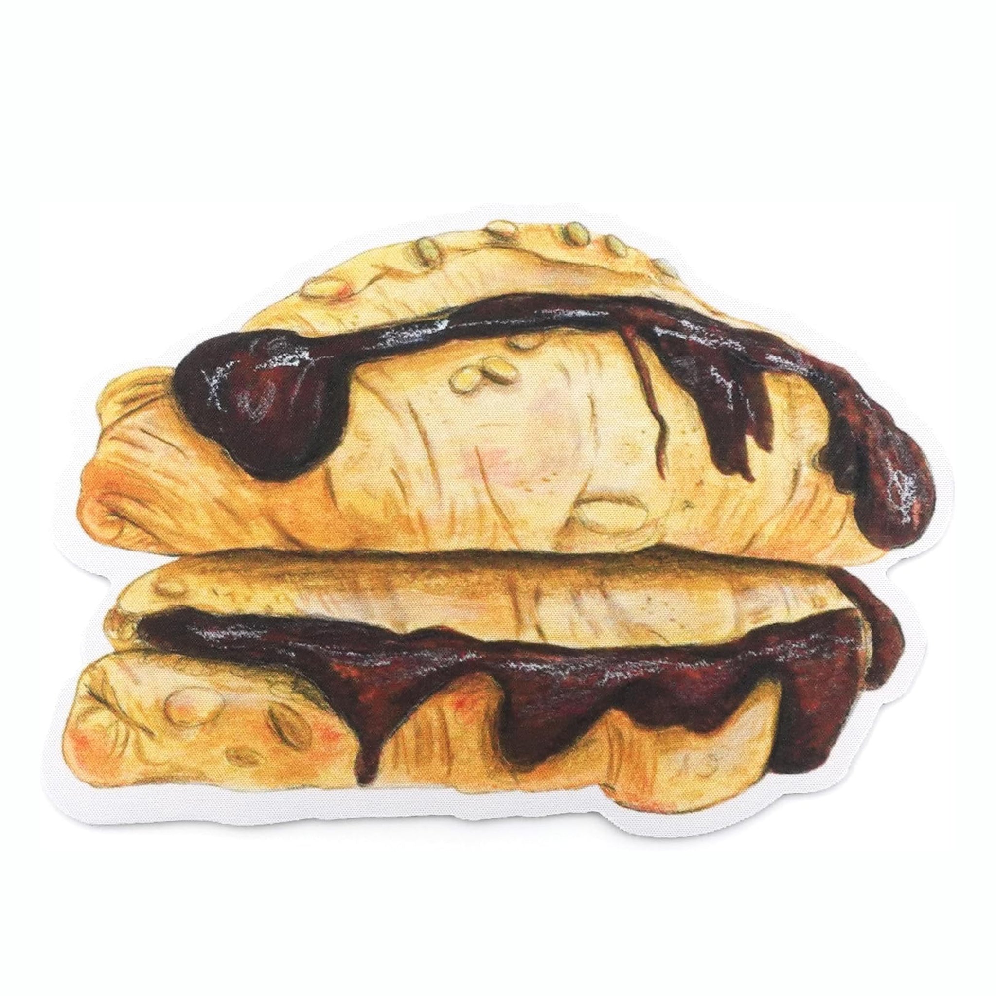 Chocolate Croissant Bread Mouse pad, Cute Funny Gift Non-Slip Rubber Mouse Mat for Desk and Laptop Computer