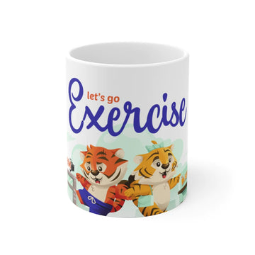 PeppermintOne Let's Go Exercise Kai & Kika Mug