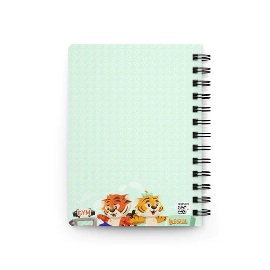ConnectingHope Lined Hardcover Notebook - Let's Go Exercise Journal Kai & Kika Spiral Notebook - 5" x 7" Mini Spiral Bound Notebooks for Fitness, Diets, School, Work, To-Do Lists, and More