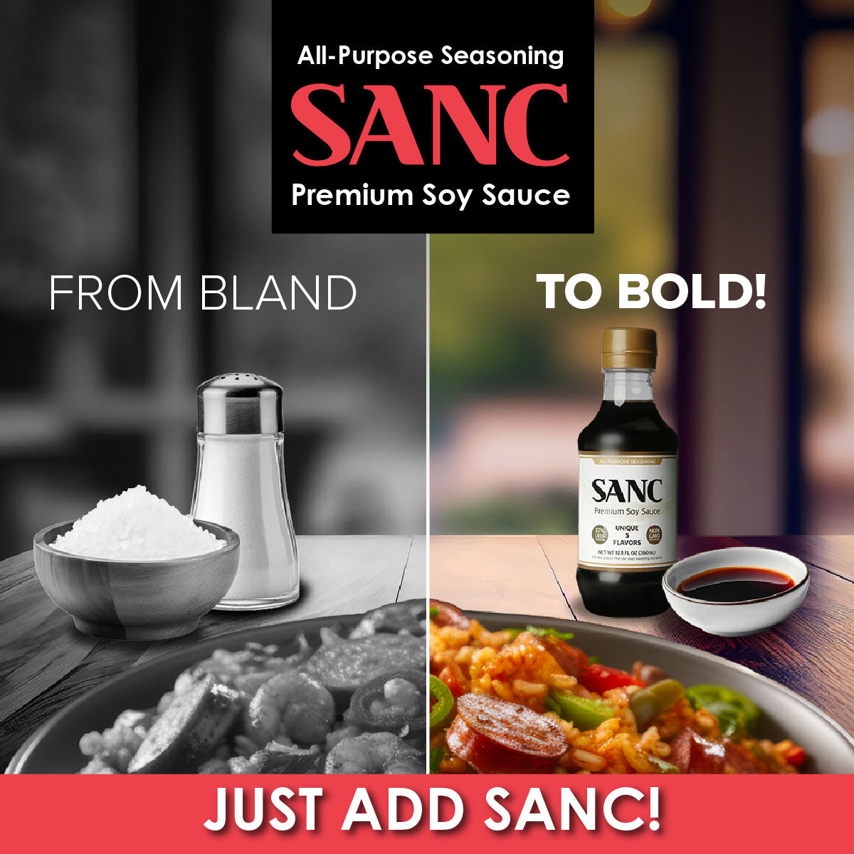 SANC Premium Soy Sauce - Naturally Fermented & Aged