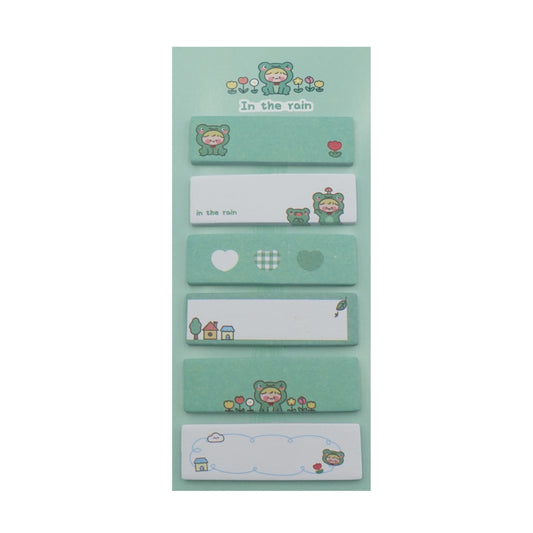 PeppermintOne Sticky Notepad Cute Cartoon Sticker Sheet Memo Journal Cartoon Kawaii Desk Office School Korea Japan Stationery