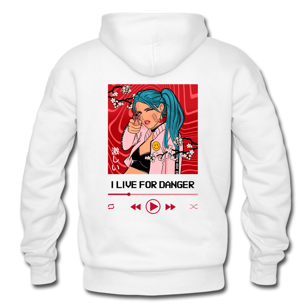 PlayWhatever I Live for Danger Anime Girl Hoodie