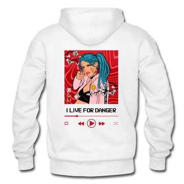 PlayWhatever I Live for Danger Anime Girl Hoodie