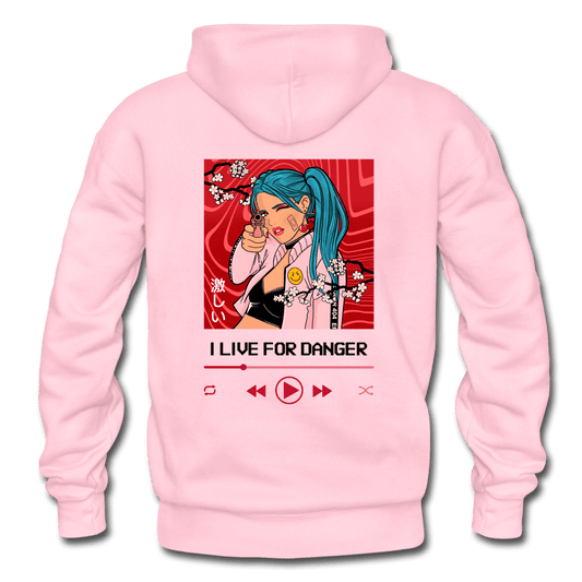 PlayWhatever I Live for Danger Anime Girl Hoodie