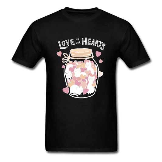 PlayWhatever Love in Our Hearts Cute Cat Jar T-Shirt