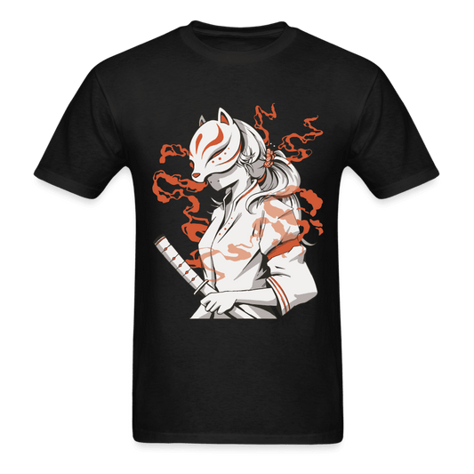 PlayWhatever Anime Kitsune Ghost Samurai T-Shirt