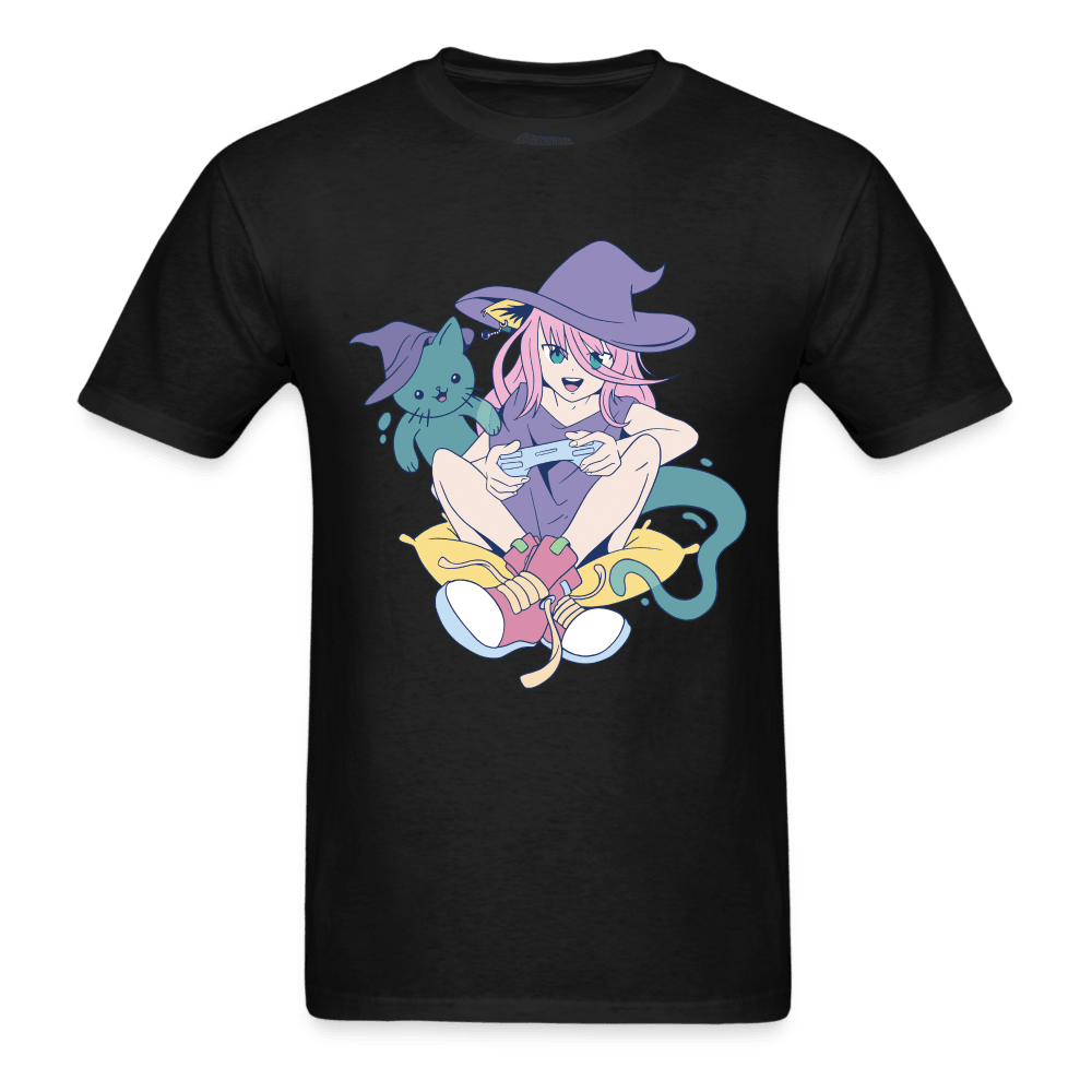 PlayWhatever Cat Witch Vs Cat Ghost T-Shirt