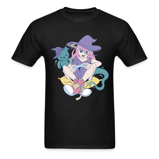 PlayWhatever Cat Witch Vs Cat Ghost T-Shirt