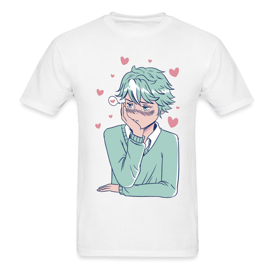 PlayWhatever Shy Blushing Anime Boy T-Shirt