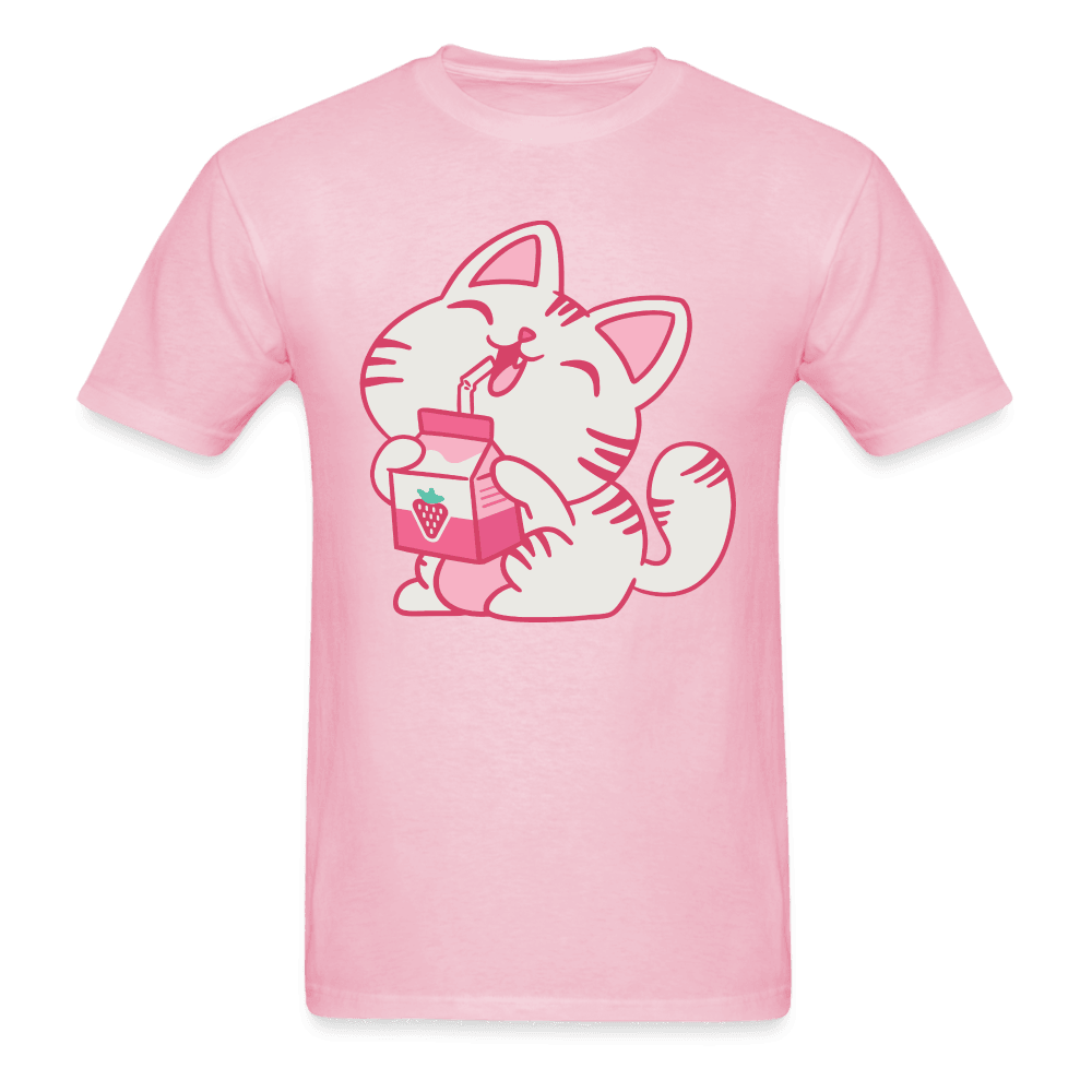 PlayWhatever Strawberry Milk Kawaii Neko Cat T-Shirt