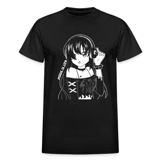 PlayWhatever Music is Life Anime Goth T-Shirt