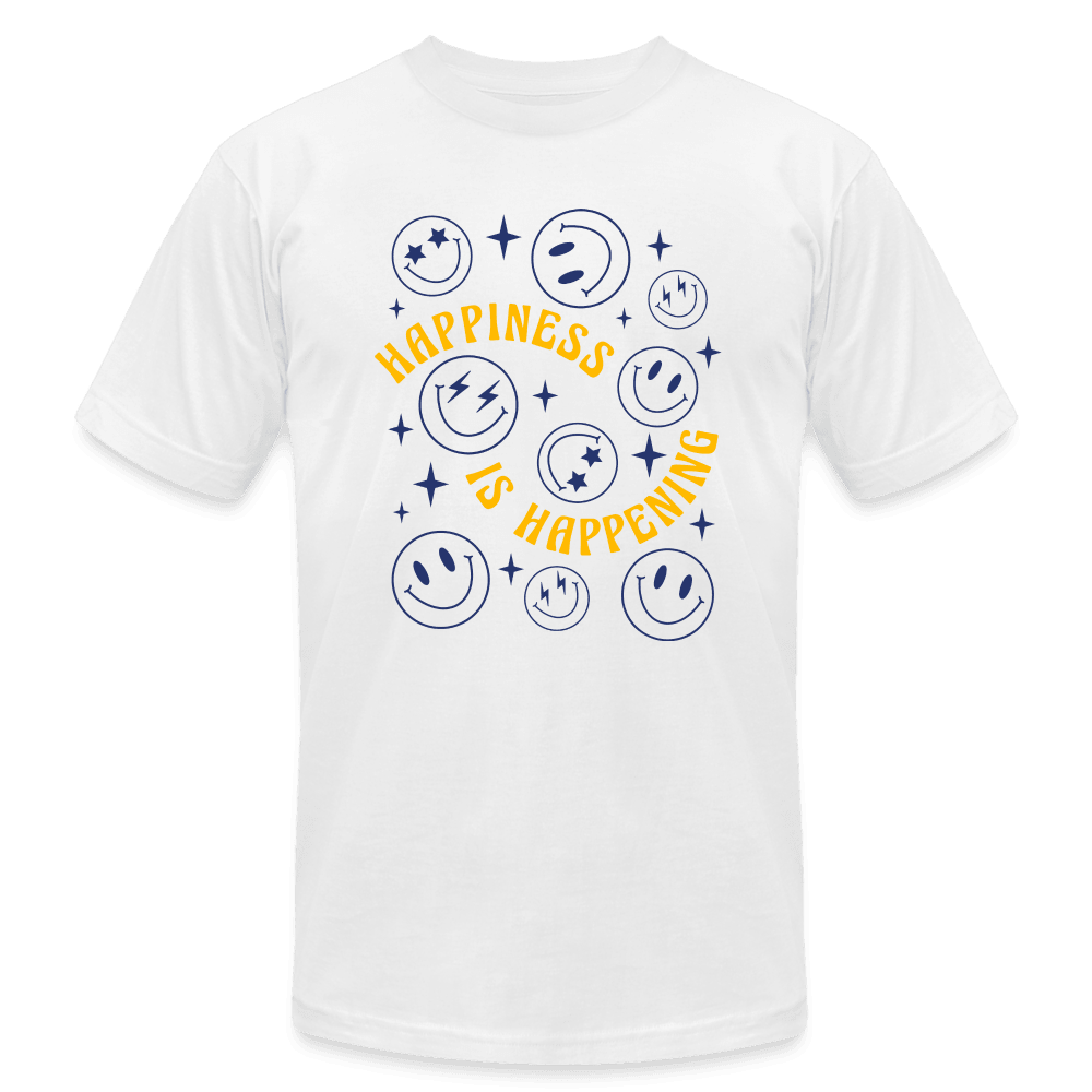 PlayWhatever Happiness is Happening Positive Vibe Smiley Shirt
