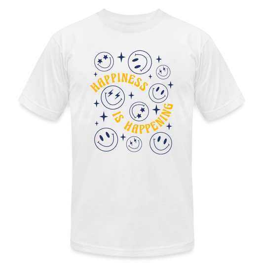 PlayWhatever Happiness is Happening Positive Vibe Smiley Shirt