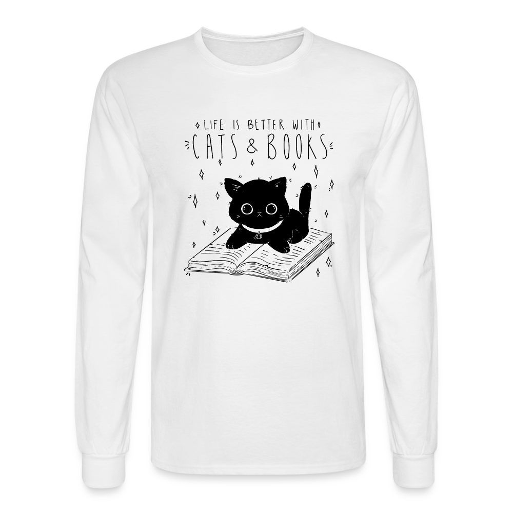 PeppermintOne Life is Better with Cats and Books Long Sleeve T-Shirt