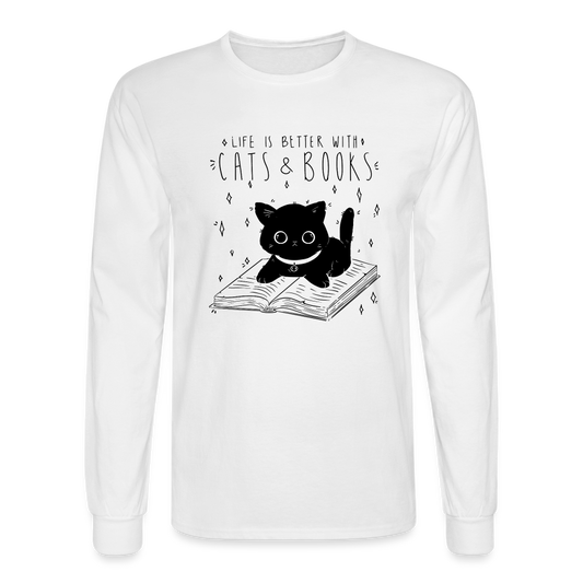 PeppermintOne Life is Better with Cats and Books Long Sleeve T-Shirt