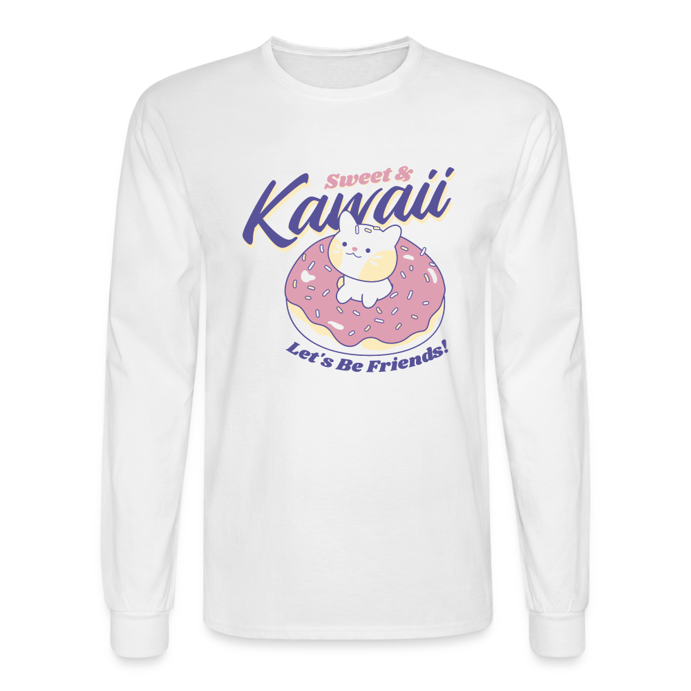 PlayWhatever Let's Be Friends Meow Kawaii Long Sleeve T-Shirt