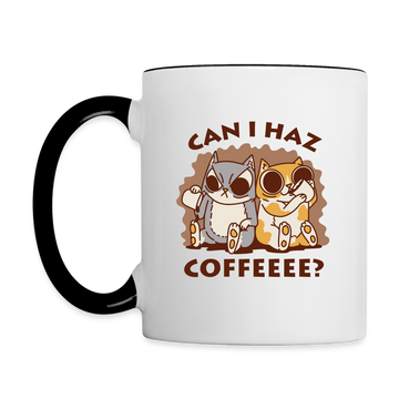 PeppermintOne Can I Haz Coffeeee? Cute Cat Coffee Mug