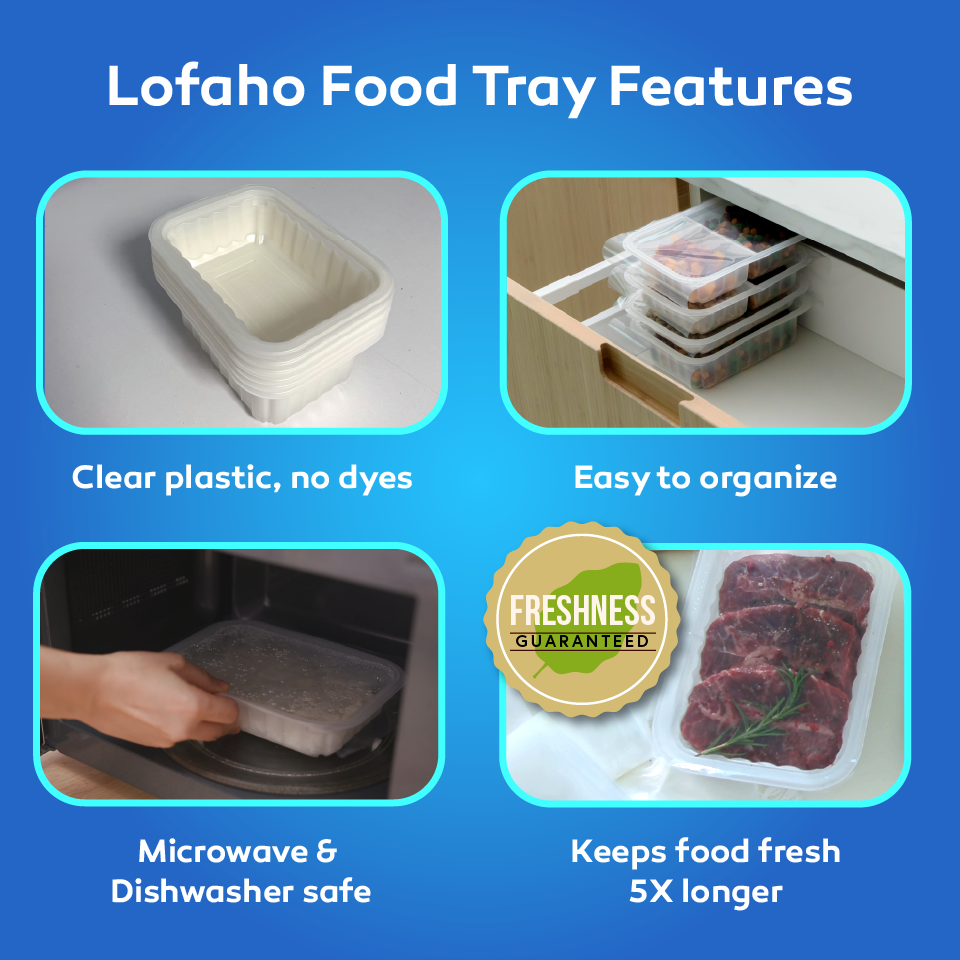 Vacuum Seal Containers  – 30 BPA-Free Food Trays with Leak-Proof & Easy-Peel Films