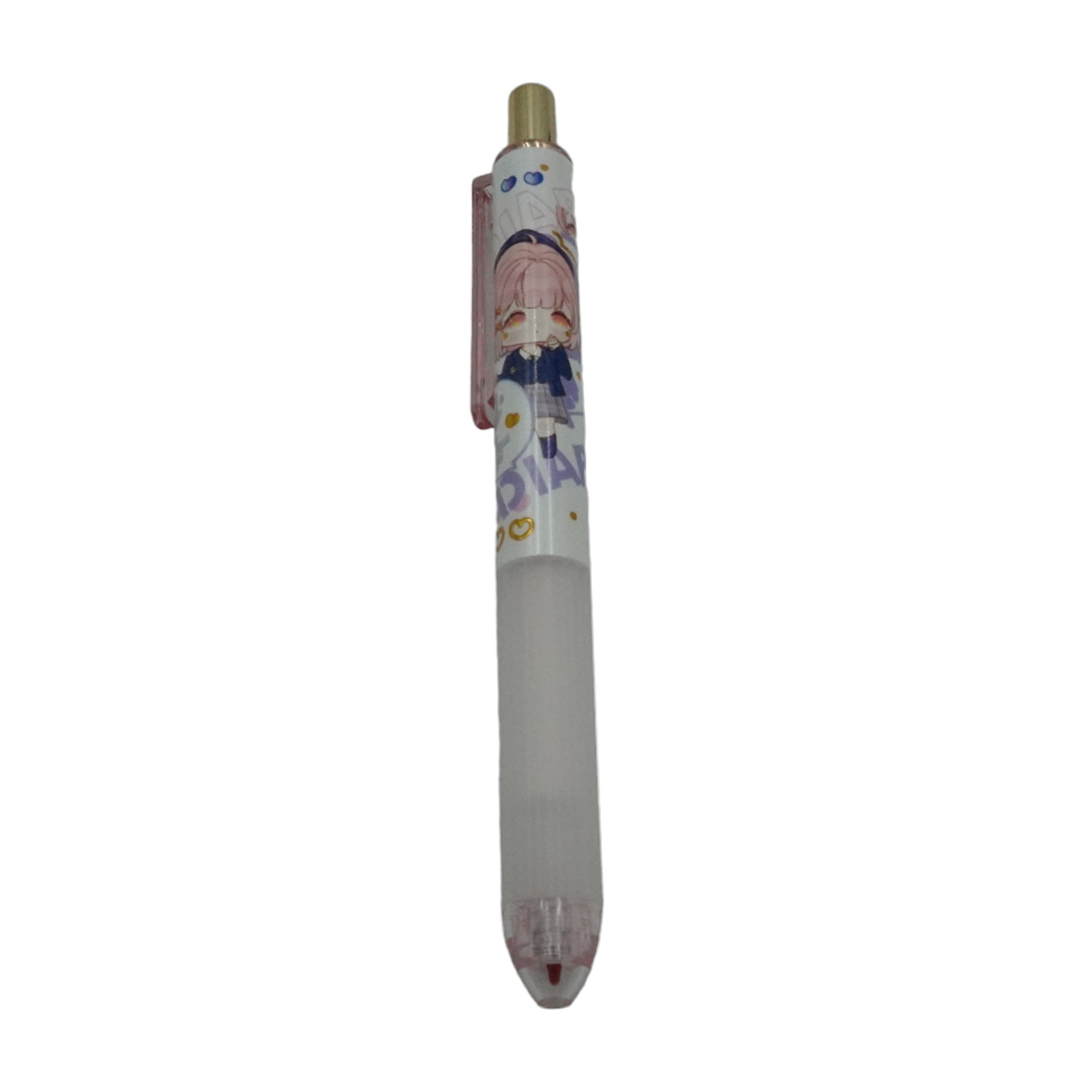 Chibi Anime Cute Pink Hair Girl Pen
